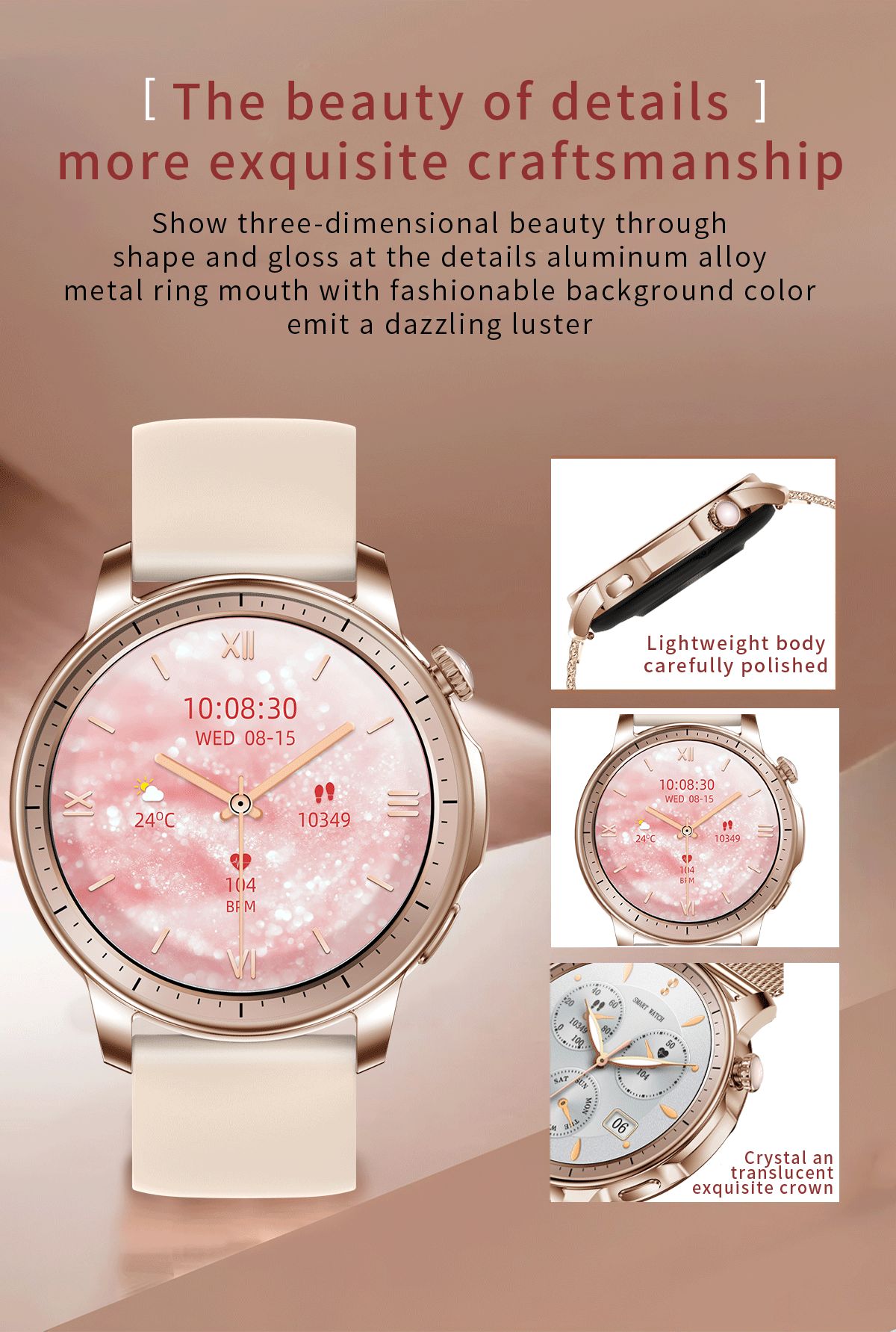 V65 Smartwatch 1.32 "AMOLED Ifihan Njagun Unisex Smart Watch Fun Awọn Obirin
