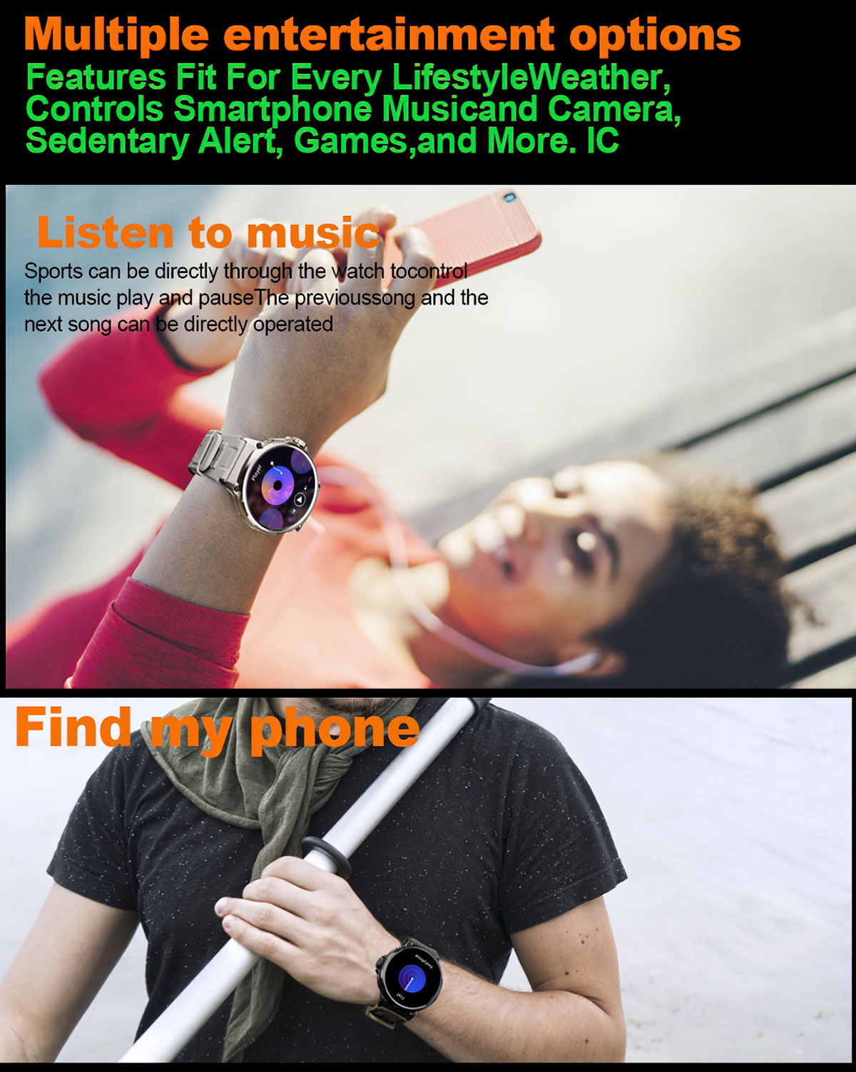 V69 Smartwatch شاشة 1.85 بوصة 400+ واجهة ساعة بطارية 710 مللي أمبير ساعة ذكية