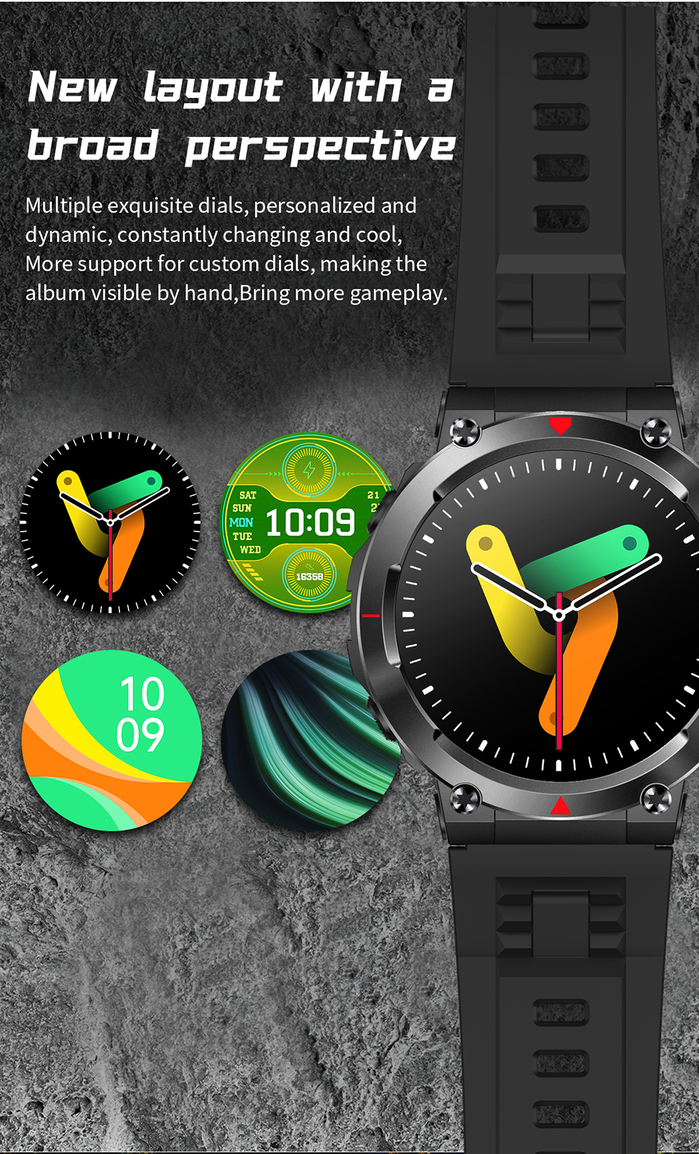 COLMI V70 Smartwatch 1.43 "AMOLED Bluetooth jaň fitnes akylly sagady