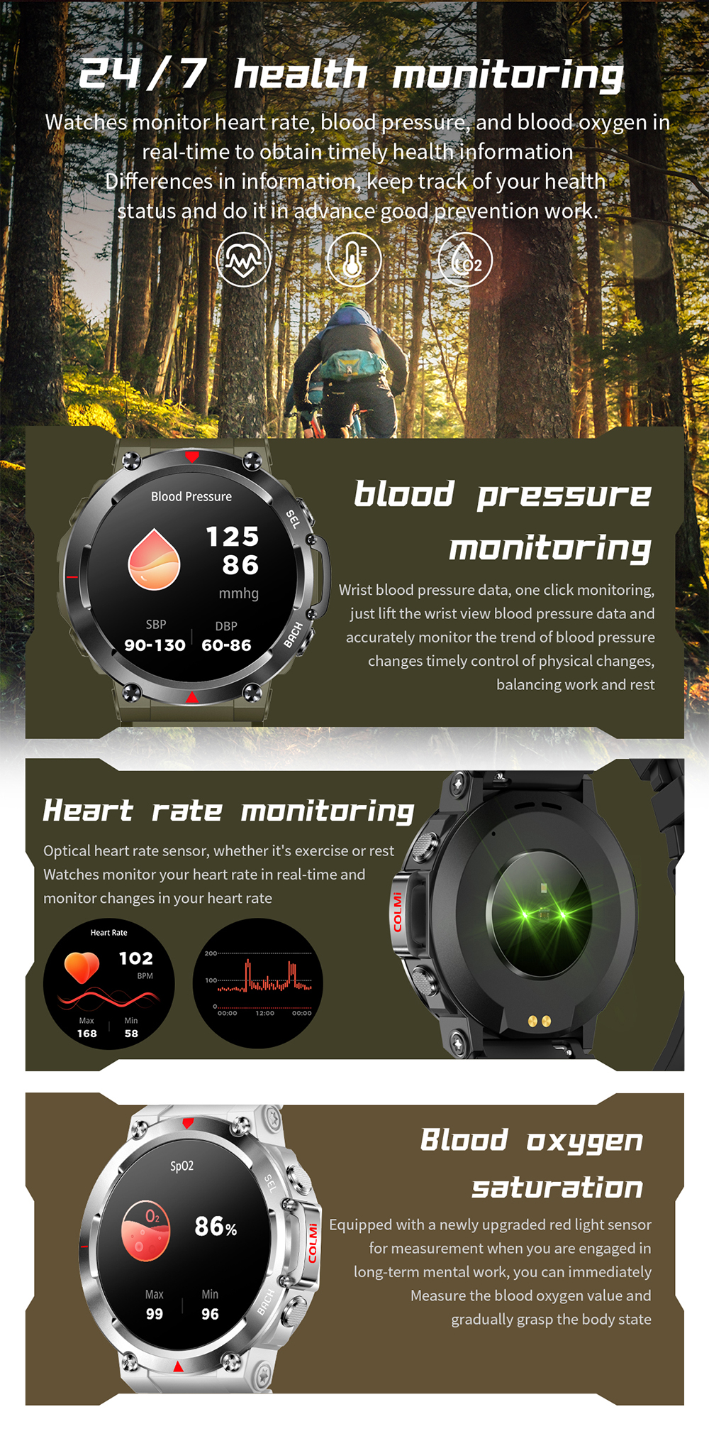 COLMI V70 Smartwatch 1,43-calowy wyświetlacz AMOLED Bluetooth Call Fitness Smart Watch